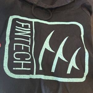 Fintech Black Anthracite Point Breeze Hoodie | UPF 30+ Fishing Size Large NEW